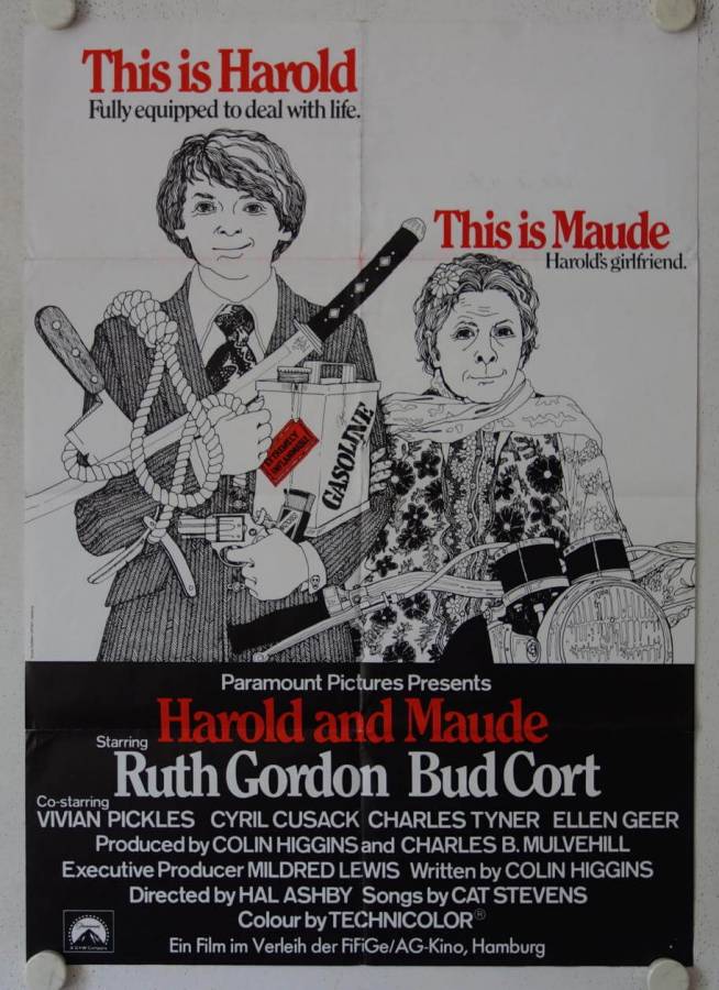 Harold und Maude originales deutsches Filmplakat (R70s)